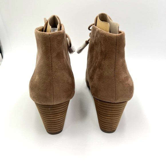 Dr Scholls Womens Size 10 Brown Microsuede Tasseled Wedge Ankle Boots Booties - Picture 7 of 15